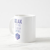 Relax Mindfulfulness Buddha Zitat Kaffeetasse (Vorderseite Links)
