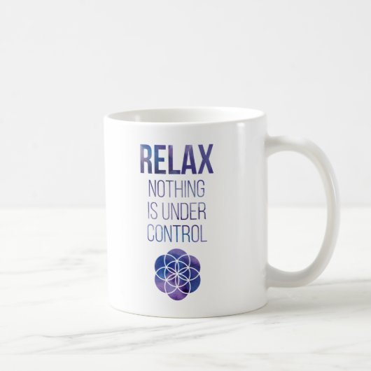 Relax Mindfulfulness Buddha Zitat Kaffeetasse (Rechts)
