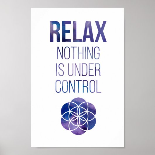 Relax Mindfulness Buddha Zitat Poster (Vorne)