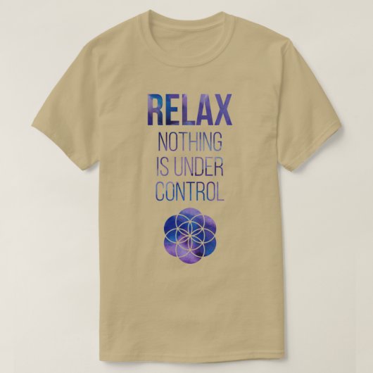 Relax Mindfulness Buddha Zitat T-Shirt (Design vorne)