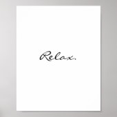 Relax Minimal Moderne Typografie Poster (Vorne)