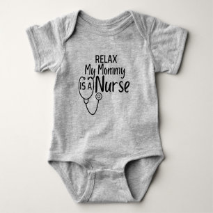 Relax my Mommy ist ein nurse Funny Mama Nurse Gesc Baby Strampler