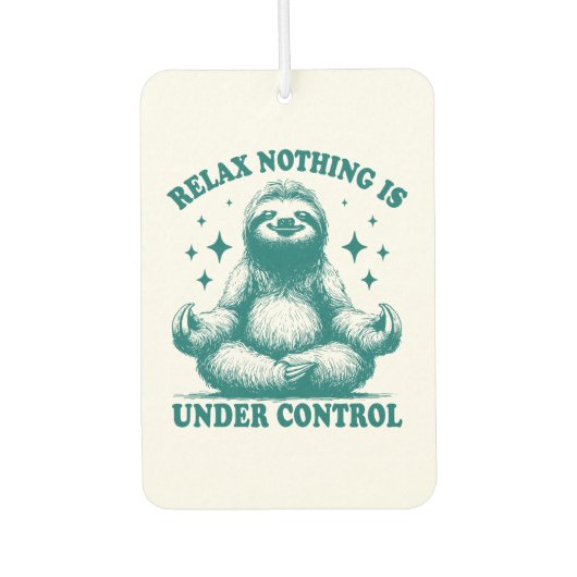 Relax Nothing Is Under Control Sloth Yoga Autolufterfrischer (Vorderseite)