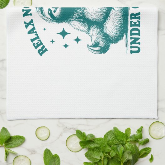 Relax Nothing Is Under Control Sloth Yoga Geschirrtuch (Gefaltet)