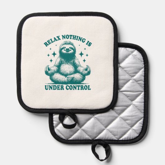 Relax Nothing Is Under Control Sloth Yoga Topflappen (Vorderseite/Rückseite)