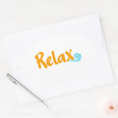 Relax Oval Sticker (Umschlag)