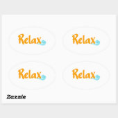 Relax Oval Sticker (Blatt)