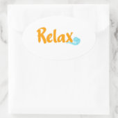 Relax Oval Sticker (Tasche)