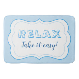 Relax Pastel Color Blue Modern Minimalist Badematte