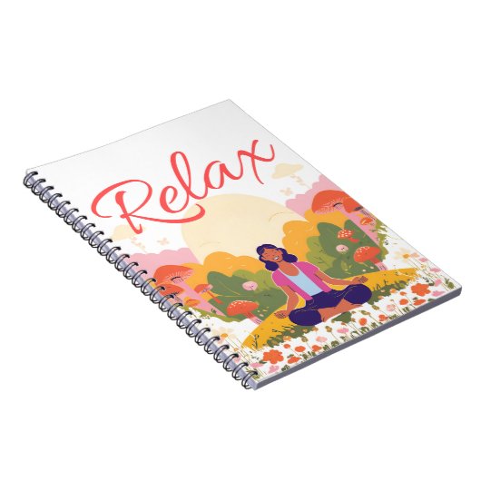 Relax Peace Calm Mushroom Blank Notebook Notizblock (Rechte Seite)