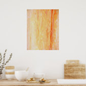 "Relax" Pink und Orange Abstrakt Art Poster Print (Küche)