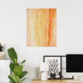 "Relax" Pink und Orange Abstrakt Art Poster Print (Heimbüro)