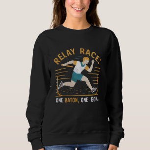 Relax Race Athlete Laufbahn und Feldsprinter Sweatshirt