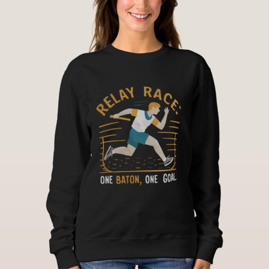 Relax Race Athlete Laufbahn und Feldsprinter Sweatshirt (Vorderseite)