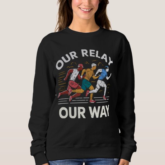 Relax Race Athlete Laufbahn und Feldsprinter Sweatshirt (Vorderseite)