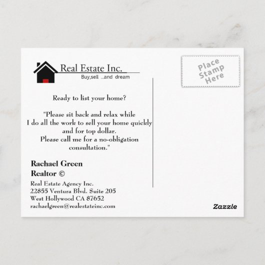 RELAX Real Anwesen Postkarte (Rückseite)