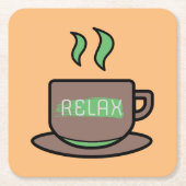 Relax Rechteckiger Pappuntersetzer (Vorderseite)