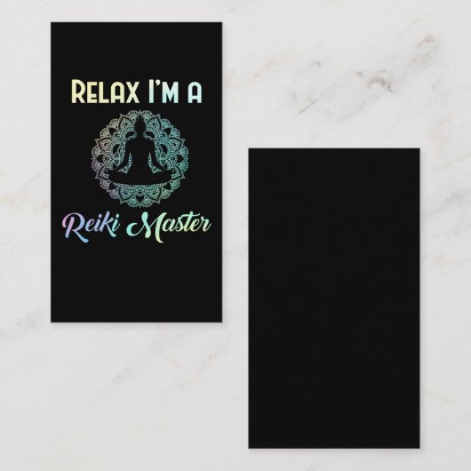 Relax Reiki Master Therapist Chakra Therapie Visitenkarte (Vorne/Hinten)