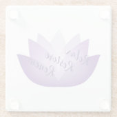 Relax Restore Reneve Lovender Lotus Blume Glasuntersetzer (Rückseite)