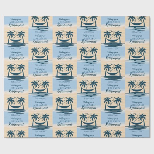 Relax Retirement Beach Hammock Geschenkpapier (Flach)