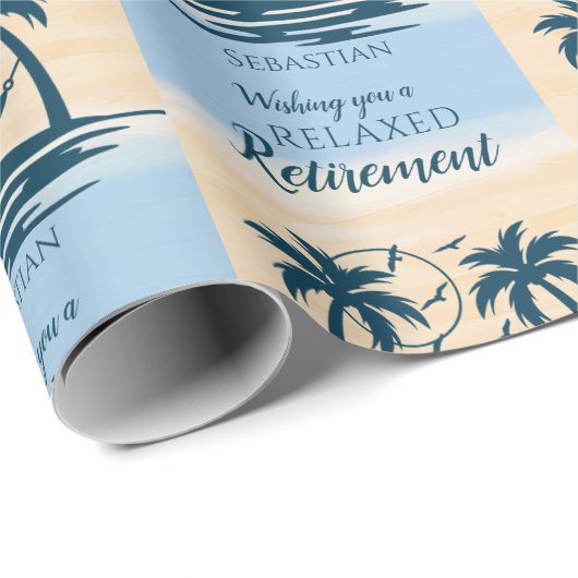 Relax Retirement Beach Hammock Geschenkpapier (Rolleneckpunkt)