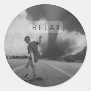 Relax Runder Aufkleber