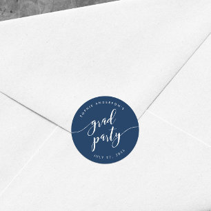 Relax Schriftart Abschlussfeier bearbeitbare Farbe Runder Aufkleber