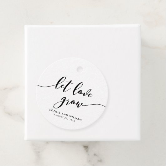 Relax Script Gelassen Liebe Grow Wedding Geschenkanhänger (Beispiel)
