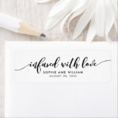 Relax Script Infused with Love Wedding Favor Label (Insitu)
