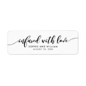 Relax Script Infused with Love Wedding Favor Label (Vorne)