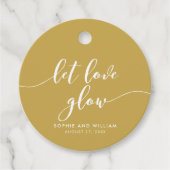 Relax Script Lass Liebe Glow Editable Color Weddin Geschenkanhänger (Vorderseite)