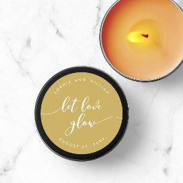 Relax Script Lass Liebe Glow Editable Color Weddin Runder Aufkleber