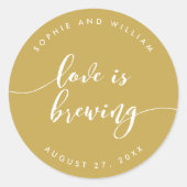 Relax Script-Liebe ist das Brennen von benutzerdef Runder Aufkleber (Vorderseite)