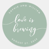 Relax Script-Liebe ist das Brennen von benutzerdef Runder Aufkleber (Vorderseite)