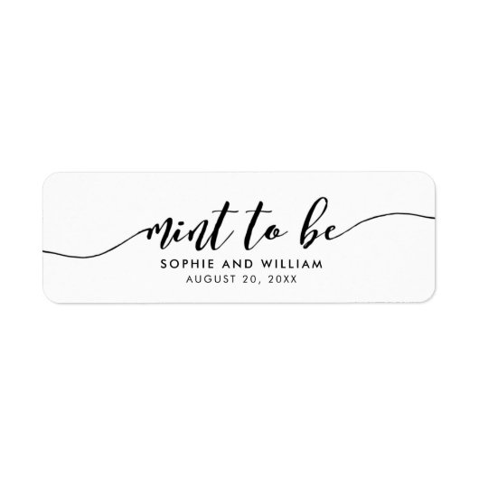 Relax-Script-Minze zum Gastgeschenk Hochzeit-Label (Vorne)