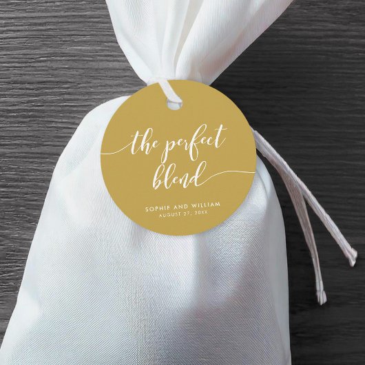 Relax Script Perfect Blend Custom Color Wedding Geschenkanhänger