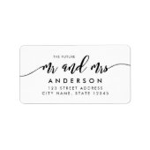 Relax Script The Future Mr. und Mrs. Address Adressaufkleber (Vorne)