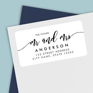 Relax Script The Future Mr. und Mrs. Address Adressaufkleber