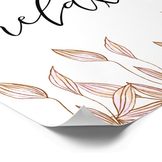 Relax Scripture Badezimmer Wand Kunstposter Poster (Ecke)