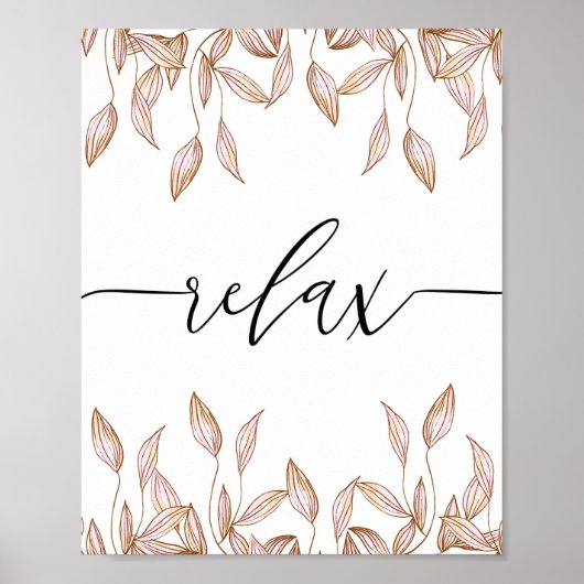 Relax Scripture Badezimmer Wand Kunstposter Poster (Vorne)