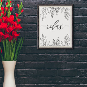 Relax Scripture Badezimmer Wand Kunstposter Poster