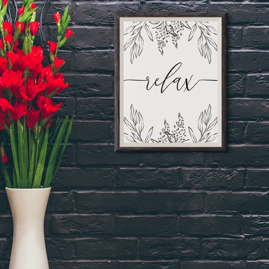 Relax Scripture Badezimmer Wand Kunstposter Poster