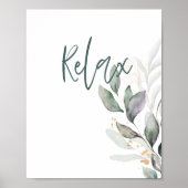 Relax Scripture Badezimmer Wand Kunstposter Poster (Vorne)