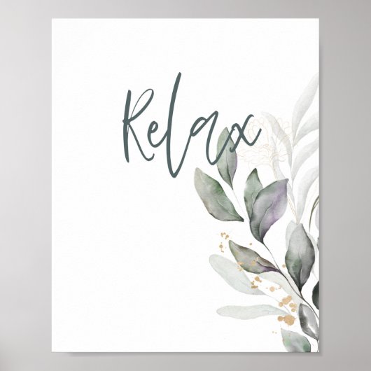 Relax Scripture Badezimmer Wand Kunstposter Poster (Vorne)