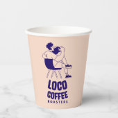 Relax & Sip Minimal Logo Pappbecher (Vorderseite)