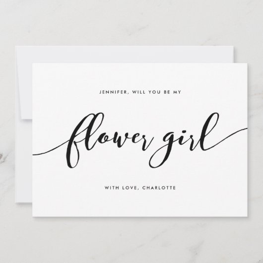 Relax Skript wird Sie mein Blumenmädchen sein Einladung (Vorderseite)