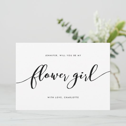 Relax Skript wird Sie mein Blumenmädchen sein Einladung (Stehend Vorderseite)