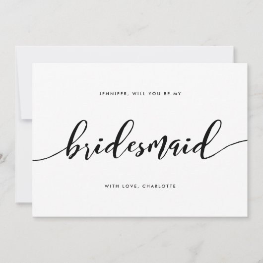 Relax Skript wird Sie meine Bridesmaid Einladung (Vorderseite)