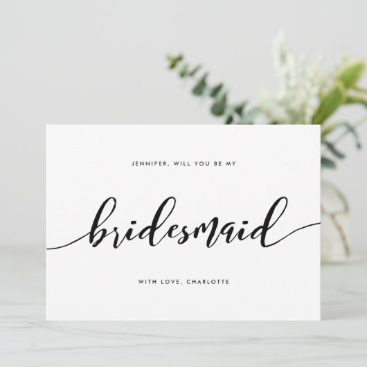 Relax Skript wird Sie meine Bridesmaid Einladung (Stehend Vorderseite)