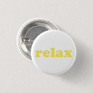 Relax, sonnige gelbe/weiße runde Taste Button